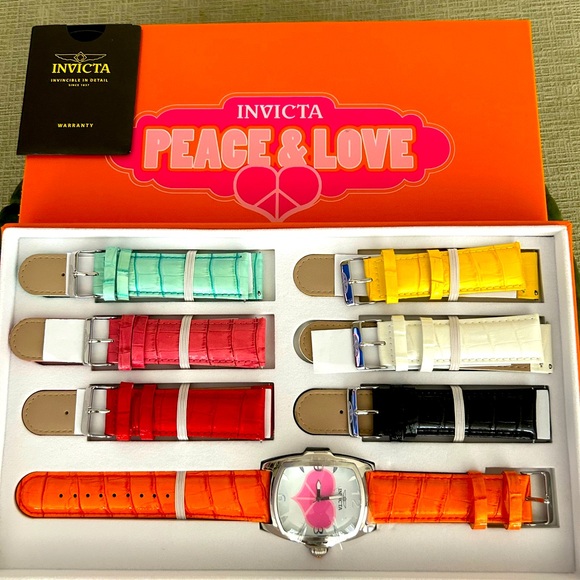 Invicta Other - NEW INVICTA PEACE & LOVE EDITION LEATHER WATCH SET. UNISEX